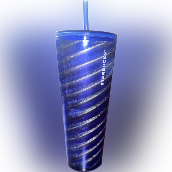 NWT | Starbucks Holiday 2023 | Blue Glitter |Venti Cold Cup - Picture 2 of 4